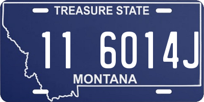 MT license plate 116014J