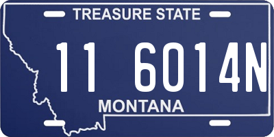 MT license plate 116014N