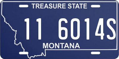 MT license plate 116014S