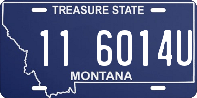 MT license plate 116014U