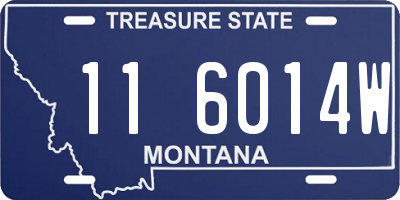 MT license plate 116014W