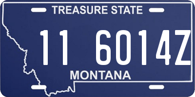 MT license plate 116014Z