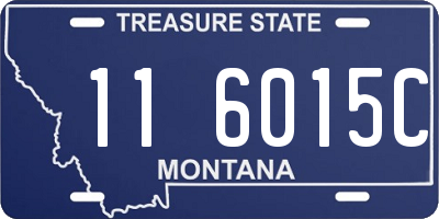 MT license plate 116015C