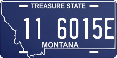 MT license plate 116015E