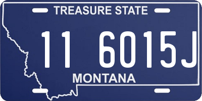 MT license plate 116015J
