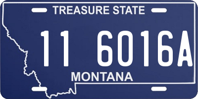 MT license plate 116016A