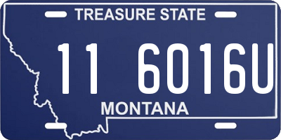 MT license plate 116016U