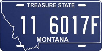 MT license plate 116017F