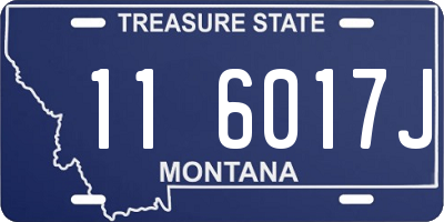 MT license plate 116017J
