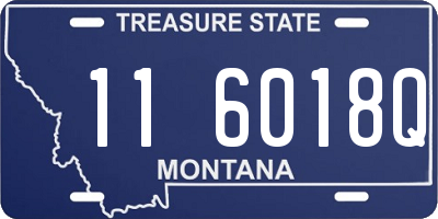 MT license plate 116018Q