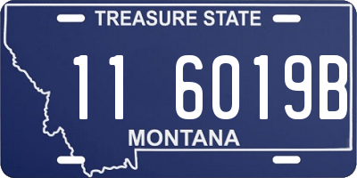 MT license plate 116019B