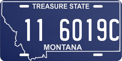 MT license plate 116019C