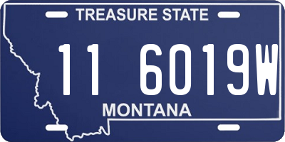 MT license plate 116019W