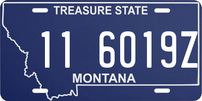 MT license plate 116019Z