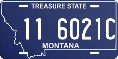 MT license plate 116021C