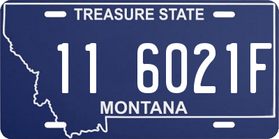 MT license plate 116021F