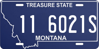 MT license plate 116021S
