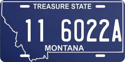 MT license plate 116022A