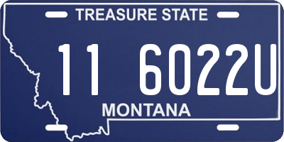 MT license plate 116022U