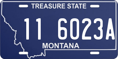 MT license plate 116023A