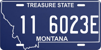 MT license plate 116023E