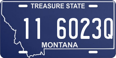 MT license plate 116023Q