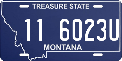 MT license plate 116023U