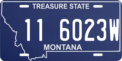 MT license plate 116023W