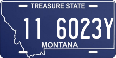 MT license plate 116023Y