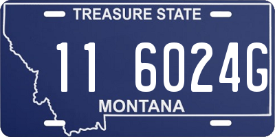 MT license plate 116024G