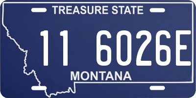 MT license plate 116026E