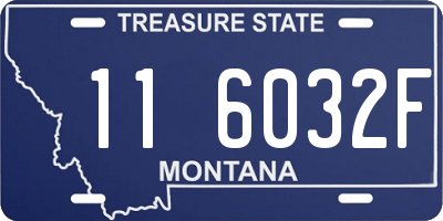 MT license plate 116032F