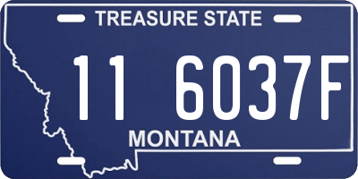 MT license plate 116037F