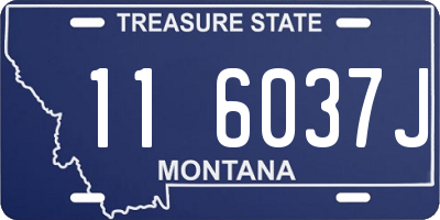 MT license plate 116037J