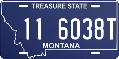 MT license plate 116038T