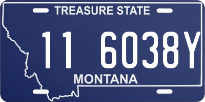 MT license plate 116038Y