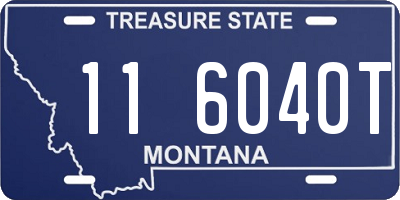 MT license plate 116040T