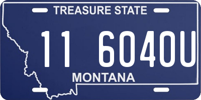 MT license plate 116040U