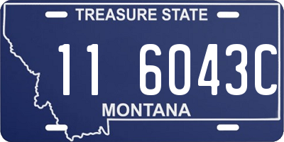 MT license plate 116043C
