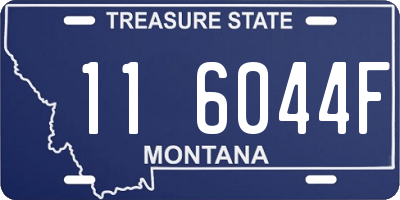 MT license plate 116044F