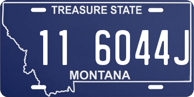 MT license plate 116044J