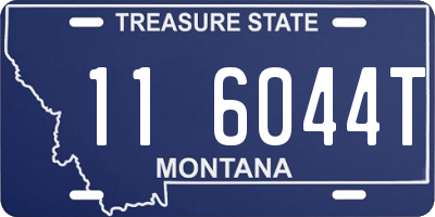 MT license plate 116044T