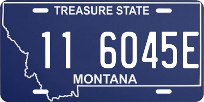 MT license plate 116045E