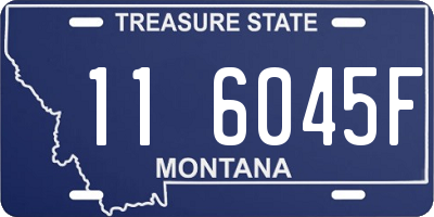 MT license plate 116045F