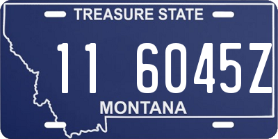 MT license plate 116045Z