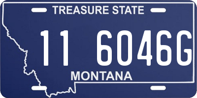 MT license plate 116046G