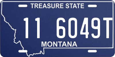 MT license plate 116049T