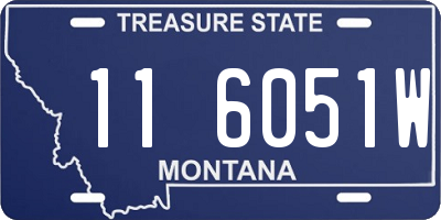 MT license plate 116051W