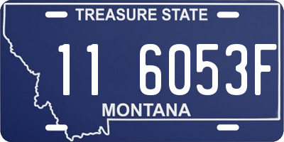 MT license plate 116053F