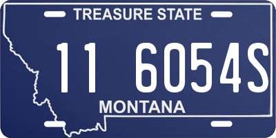 MT license plate 116054S